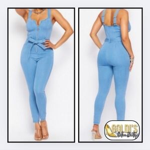💎💞Bowtie Denim Jumpsuit!